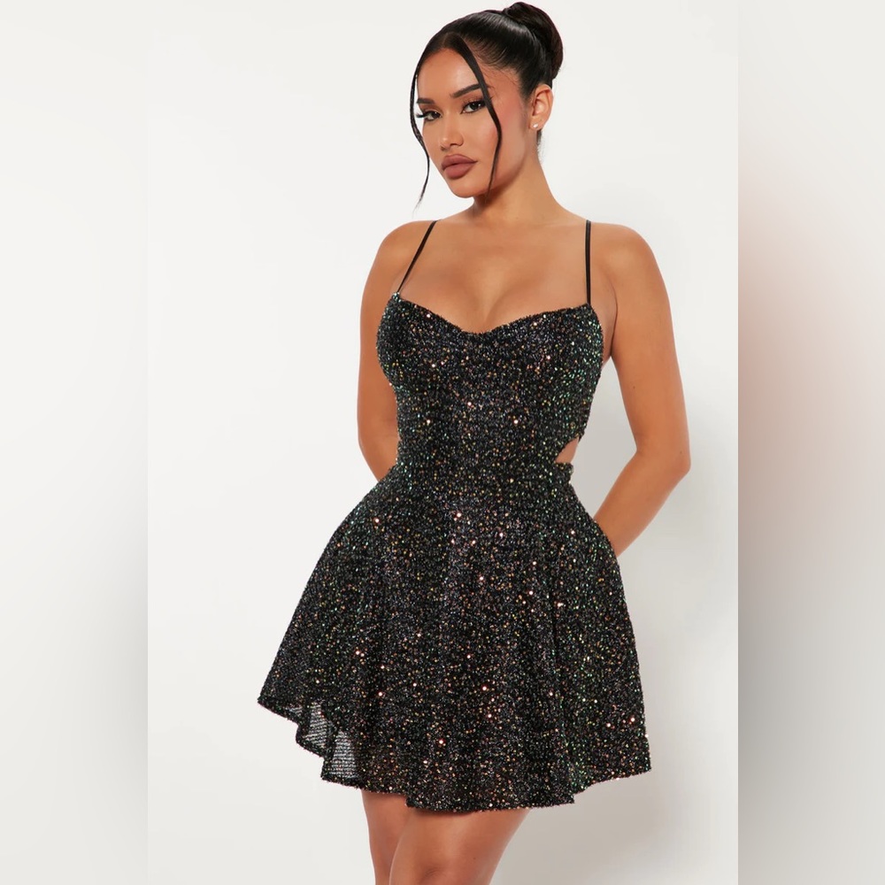 Always cute sequin mini dress
